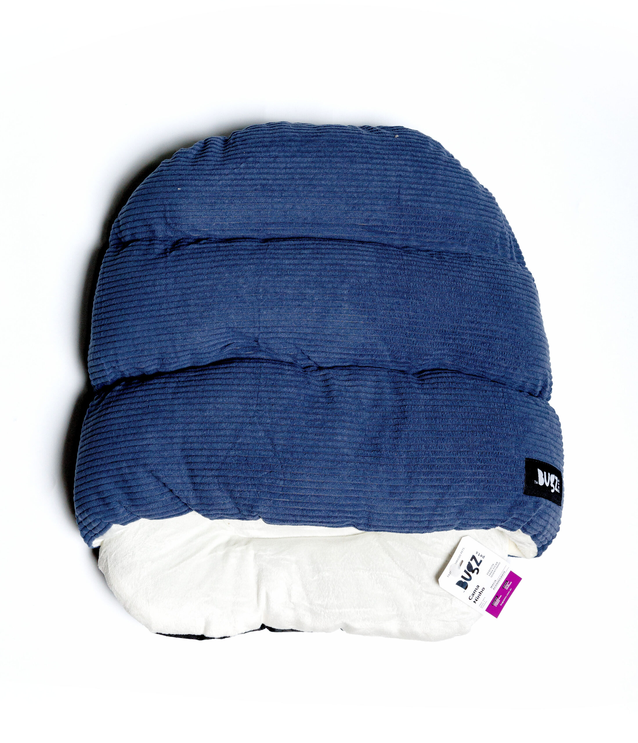 cama aconchegante para gatos e cães Bugz Pets na cor azul marinho